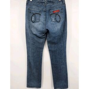 Sasson‎ Ooh La La Womens Bootcut Jeans Size 10 Pocket Bling Cowboy 32x31